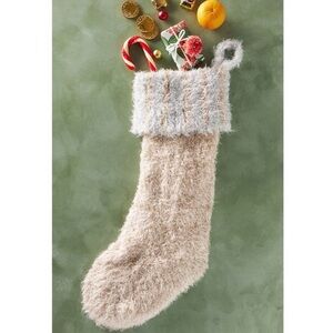 New! Anthropologie Lorelle Metallic Christmas Stocking